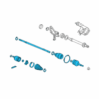 OEM Acura Driveshaft Assembly, Passenger Side Diagram - 44305-TK5-A00