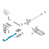 OEM 2009 Hyundai Tucson Front Exhaust Pipe Diagram - 28610-1F081