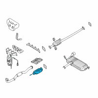OEM 2008 Hyundai Tucson Catalytic Converter Assembly Diagram - 28950-23820