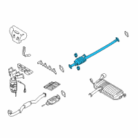 OEM Hyundai Tucson Center Exhaust Pipe Diagram - 28650-1F091