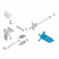 OEM 2006 Hyundai Tucson Tail With Muffler Pipe Diagram - 28700-2E151