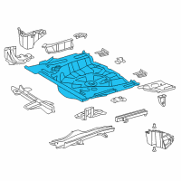 OEM 2015 Lexus CT200h Pan, Rear Floor Diagram - 58311-76010