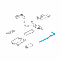 OEM Dodge Ram 3500 Van Pipe Tail Pipe 109. W.B. Diagram - 52103060