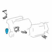 OEM Lexus LS500 INSULATOR, Engine Mounting Diagram - 12361-70260