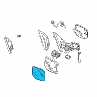 OEM 2013 Honda Pilot Mirror Sub-Assembly, Driver Side (Heated) (Flat) Diagram - 76253-SZA-A11