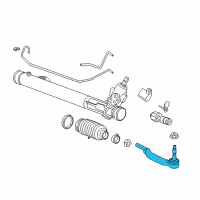 OEM 2012 Cadillac CTS Outer Tie Rod Diagram - 19177444