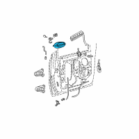 OEM 2007 Ford Freestar Exterior Door Handle Diagram - 6F2Z1622404BAPTM