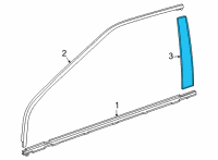 OEM 2020 Toyota Mirai Frame Molding Diagram - 75071-62010