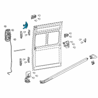 OEM Ram ProMaster 3500 Sliding Door Latch Right Diagram - 68229629AA