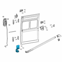 OEM Ram ProMaster 1500 Sliding Door Roller Diagram - 68226104AB