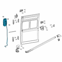 OEM 2020 Ram ProMaster 2500 Handle-Sliding Door Diagram - 5RK14JXWAB