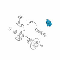 OEM Kia Rondo Front Brake Assembly, Left Diagram - 581101D000