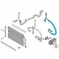 OEM 2020 Ford Edge Rear AC Tube Diagram - K2GZ-19D742-E