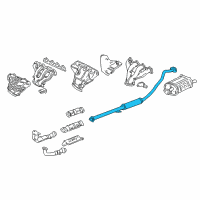 OEM Honda CR-V Pipe B, Exhuast Diagram - 18220-S10-A02