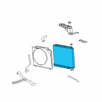 OEM 2005 Ford Excursion Radiator Assembly Diagram - 4C3Z-8009-BA