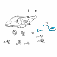 OEM 2014 Lexus ES350 Cord, Headlamp Diagram - 81125-33B30