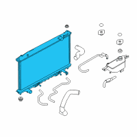 OEM 2015 Infiniti Q50 Radiator Assembly Diagram - 21460-4GB5A