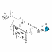 OEM 2000 Ford Focus Thermostat Housing Diagram - YS4Z-8592-BD