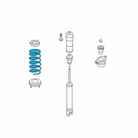 OEM 2007 Kia Rondo Rear Coil Springs Diagram - 553501D400DS