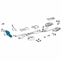 OEM Lexus LS500 Catalytic Converter Assembly Diagram - 17500-70010