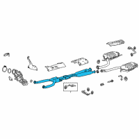 OEM 2021 Lexus LS500 Exhaust Pipe Assembly Diagram - 17410-70340