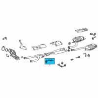 OEM 2021 Lexus LS500 Bracket, Exhaust Pipe Diagram - 17571-70060