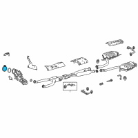 OEM 2020 Lexus LS500 Clamp, Exhaust Pipe Diagram - 17452-70010