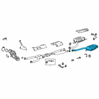 OEM 2018 Lexus LS500 Exhaust Tail Pipe Assembly Diagram - 17440-70011