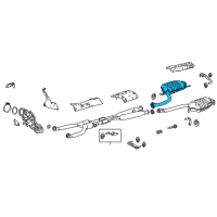 OEM 2018 Lexus LS500 Exhaust Tail Pipe Assembly Diagram - 17430-70821