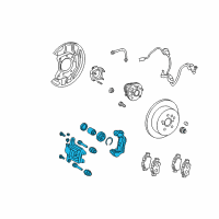 OEM Lexus RX450h Rear Driver Disc Brake Cylinder Assembly Diagram - 47850-0E021