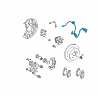 OEM 2016 Toyota Sienna Rear Speed Sensor Diagram - 89545-08020