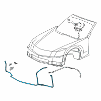 OEM Cadillac XLR Hose Asm-Headlamp Washer Nozzle Diagram - 20788997