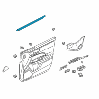 OEM 2020 Honda Clarity Weatherstrip, L. FR. Door (Inner) Diagram - 72375-TRT-A02