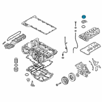 OEM 2022 BMW X2 Sealing Cap, Oil Filler Neck Diagram - 11-12-8-654-637