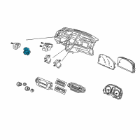 OEM Honda CR-Z Switch Assembly, Remote Control Mirror Diagram - 35190-SWA-A02