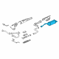 OEM 2001 Acura RL Muffler Set, Exhaust Diagram - 18030-SZ3-020