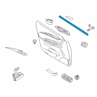 OEM 2012 Infiniti EX35 Seal Assy-Front Door Inside, RH Diagram - 80834-1BA0A