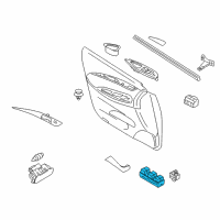 OEM Infiniti QX50 Main Power Window Switch Assembly Diagram - 25401-1BA6A