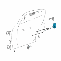 OEM 2001 Chrysler Sebring Rear Door Latch Diagram - 4878829AG