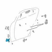 OEM 2003 Chrysler Sebring Rear Door Lower Hinge Right Diagram - 5127798AA