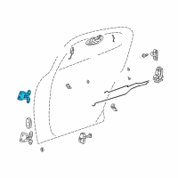 OEM Chrysler Sebring Lock -Rear Door-Upper Hinge Left Diagram - 5127797AA