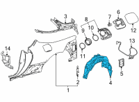 OEM 2021 Lexus LC500 Liner, RR Wheel HOUS Diagram - 65637-11020