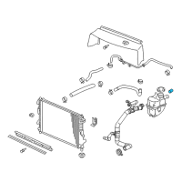 OEM 2005 Saturn Vue Radiator Surge Tank Overflow Hose Diagram - 22710618