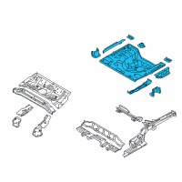 OEM Hyundai Elantra Panel Assembly-Rear Floor Rear Complete Diagram - 65520-3X010