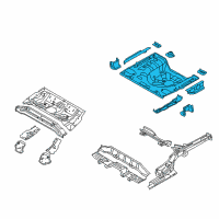 OEM 2016 Hyundai Elantra Panel Assembly-Rear Floor Rear Complete Diagram - 65520-3X011