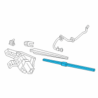 OEM Chrysler Pacifica Blade-Rear WIPER Diagram - 68197111AA