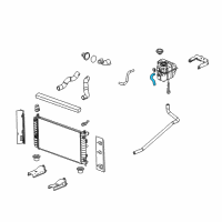 OEM Chevrolet Malibu Radiator Surge Tank Overflow Hose Diagram - 22686735