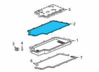 OEM 2022 Chevrolet Corvette Pan Gasket Diagram - 24045739