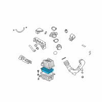 OEM 2008 Hyundai Santa Fe Air Cleaner Filter Diagram - 28113-2B000
