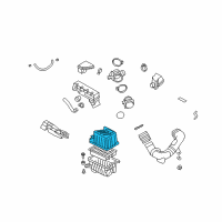 OEM 2007 Hyundai Santa Fe Cover-Air Cleaner Diagram - 28111-2B000